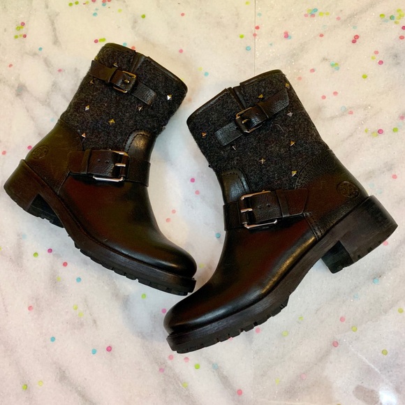 Tory Burch Shoes - tory burch • christie studded biker ankle boots 5